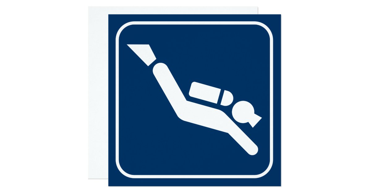 Scuba Diving Symbol Invitation | Zazzle