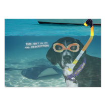 Scuba Dog "Going the Extra Mile" Trading Card Business Card