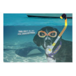 Scuba Dog "Going the Extra Mile" Trading Card Business Card Template