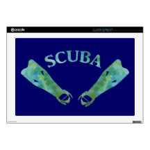 SCUBA Fins Laptop Decal