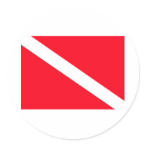 SCUBA Flag - Customizable Sticker