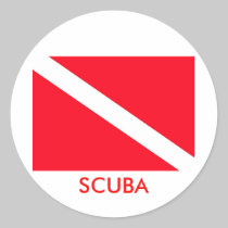 SCUBA Flag stickers