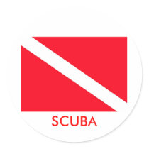 SCUBA Flag stickers by Bro_Jones SCUBA Flag stickers