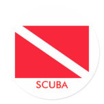 SCUBA Flag stickers