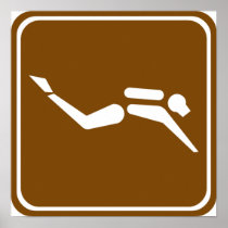 Scuba Highway Sign Posters