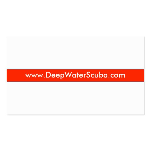 Scuba Instructor Business Card (back side)