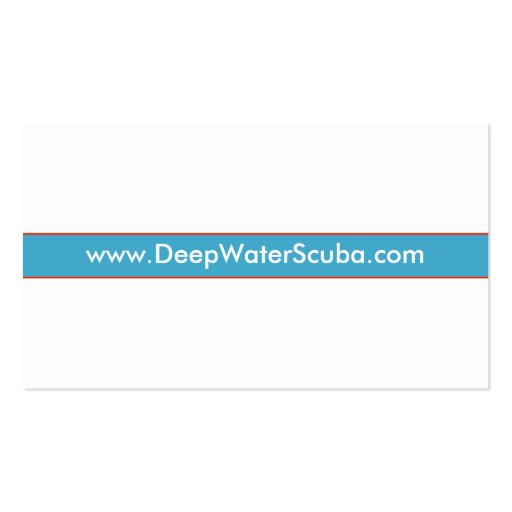 Scuba Instructor Business Card (back side)