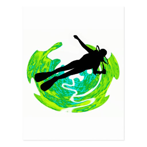 SCUBA LEFT WALL POSTCARD