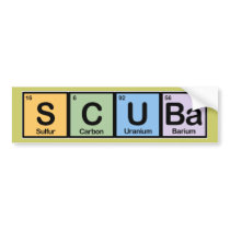 Scuba made of Elements bumper stickers by MadeOfElements Scuba made of Elements bumper stickers
