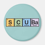 Scuba made of Elements Fridge Magnet