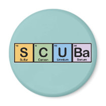 Scuba made of Elements Fridge Magnet