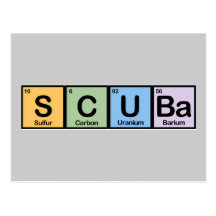 Scuba made of Elements Post Cards