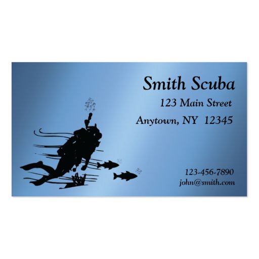 Scuba Profile Card Business Card Templates