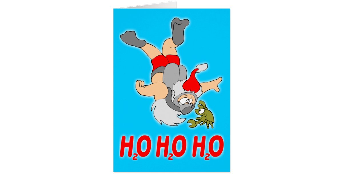 scuba santa christmas card zazzle christmas cards salutations