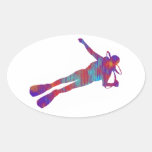SCUBA SCUBA DIVE OVAL STICKERS