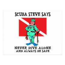 SCUBA Steve Post Card