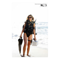 Scuba Swimsuit model Brooke C - One-piece swimsuit posters