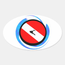 SCUBA THE CREED OVAL STICKERS