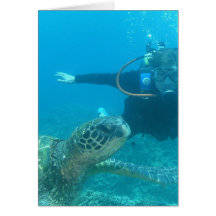 Scuba Underwater Life Note Card
