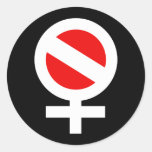 Scuba Woman Sticker