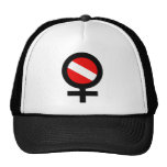 Scuba Flag Woman Trucker Hat