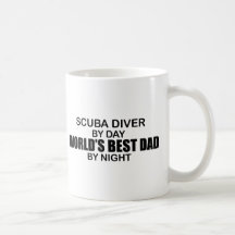 Scuba - World's Best Dad by Night Coffee Mug