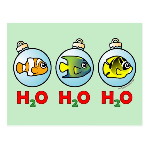 Scubadorable H2O H2O H2O Post Cards