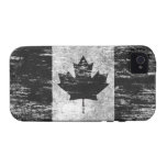 Scuffed and Worn Canadian Flag, black iPhone 4/4S Covers