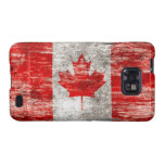 Scuffed and Worn Canadian Flag Galaxy S2 Cover