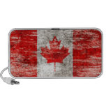 Scuffed and Worn Canadian Flag Mp3 Speaker