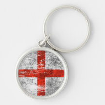 Scuffed and Worn English Flag Keychains