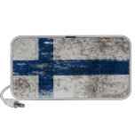 Scuffed and Worn Finnish Flag Mini Speaker