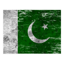 Scuffed and Worn Pakistani Flag Post Cards