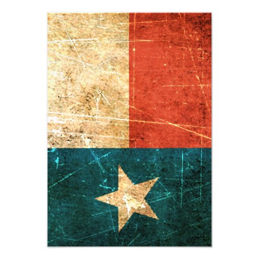 Scuffed and Worn Texas Flag Announcement