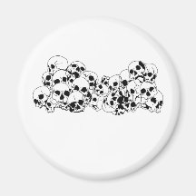 scull2 refrigerator magnet