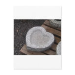 sculpted Heart shap bowls granite gry Post Card