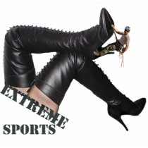 Sculpture - Boot Climbing - Extreme Sports photo sculptures by uniqueandkinky Sculpture - Boot Climbing - Extreme Sports photo sculptures