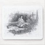 Sculpture in white marble mousepads