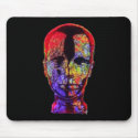 Sculpture of Head Mouse Pad in Black Head mousepads
