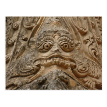 Sculpture of temple postcards