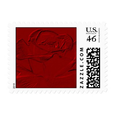 Sculpture Red Rose Stamp