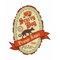 Scurvy Dog Orange Lager t-shirts