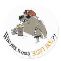 scurvy dog ! stickers