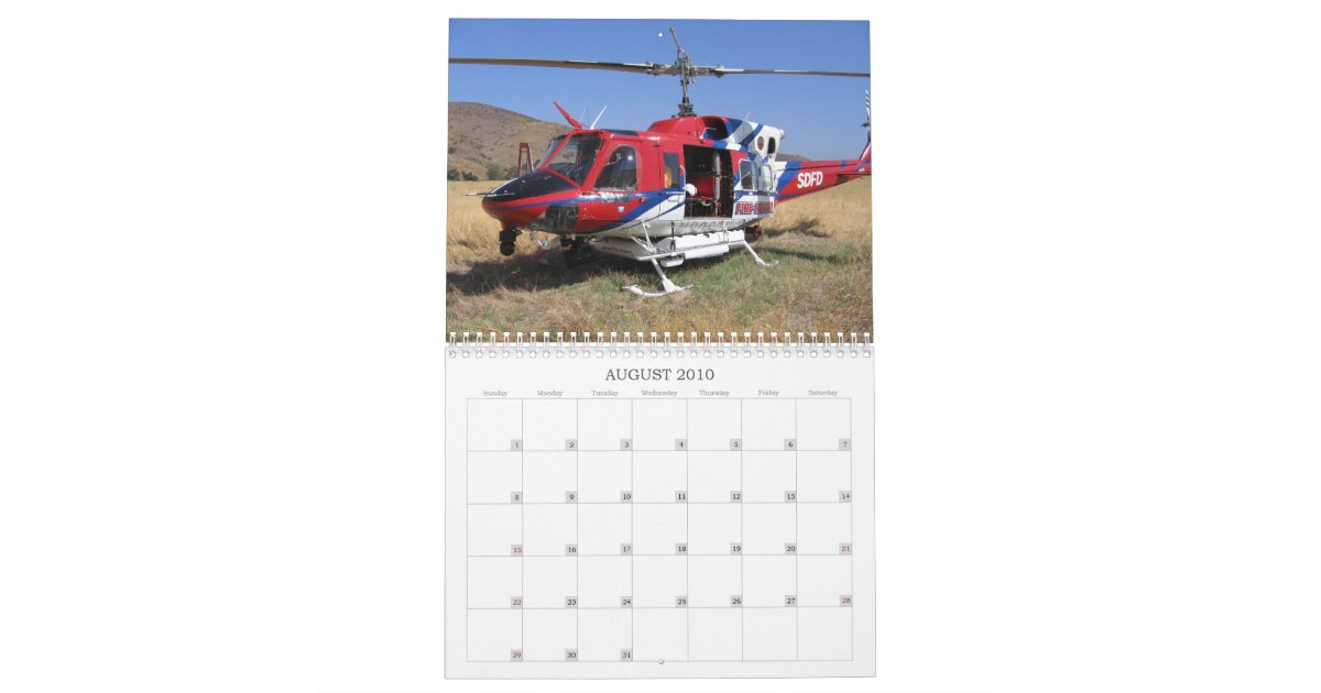 SDFD Helicopter Calendar Zazzle