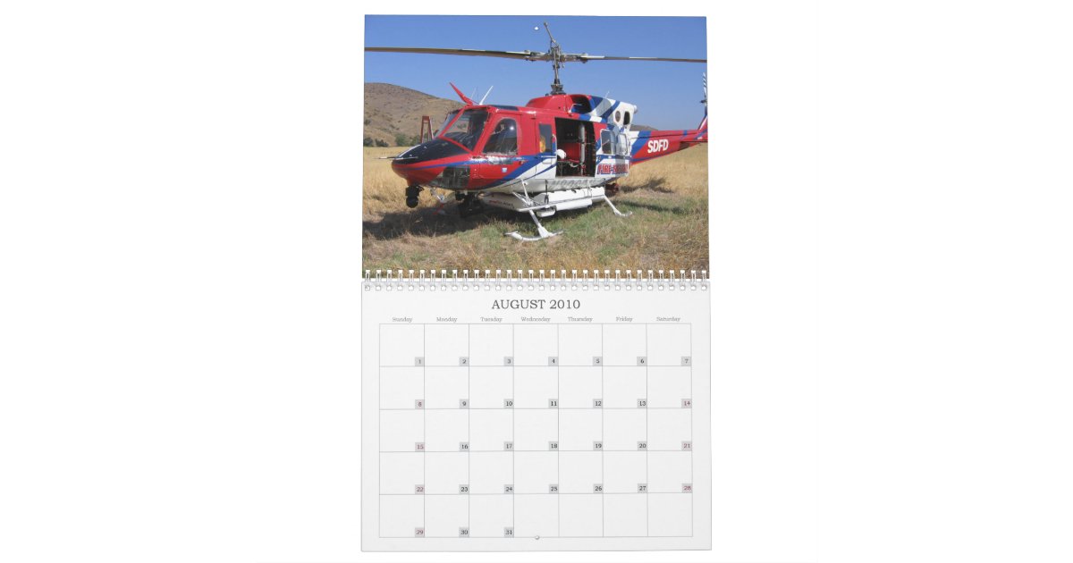 SDFD Helicopter Calendar Zazzle SDFD Helicopter Calendar Zazzle