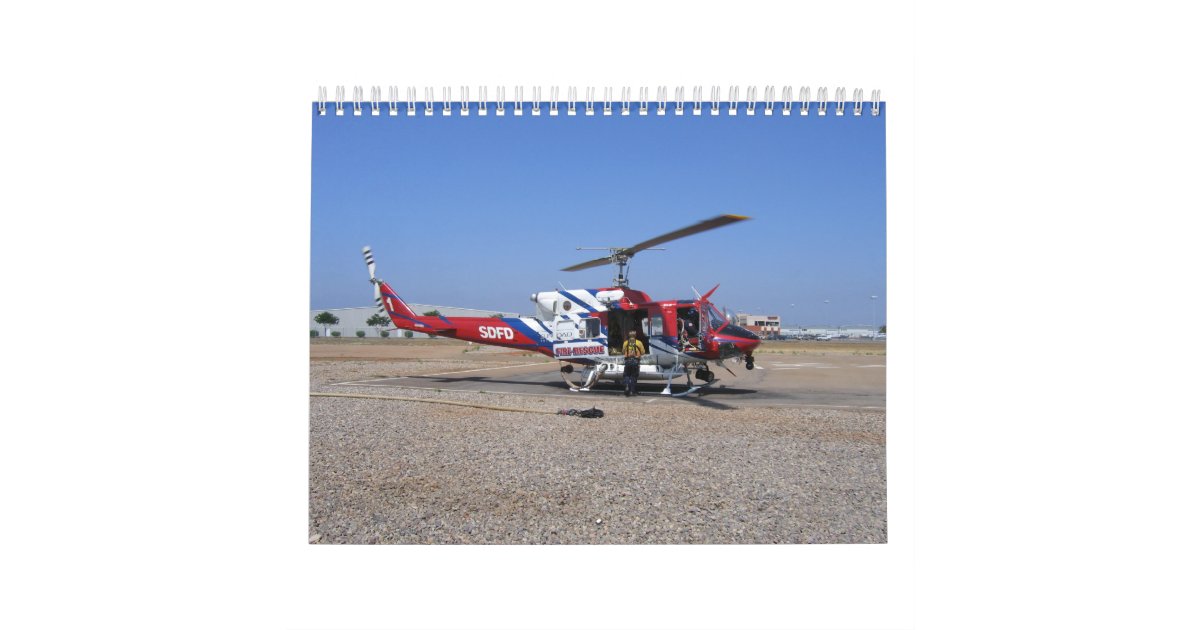 SDFD Helicopter Calendar Zazzle SDFD Helicopter Calendar Zazzle