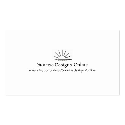 SDO Percent Off Card Business Card Template (back side)