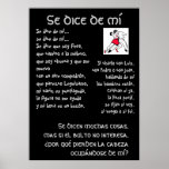 Se dice de mi Lyrics Posters