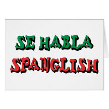 SE Habla Spanglish Tarjeton