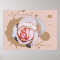 Se levanto blanco poster